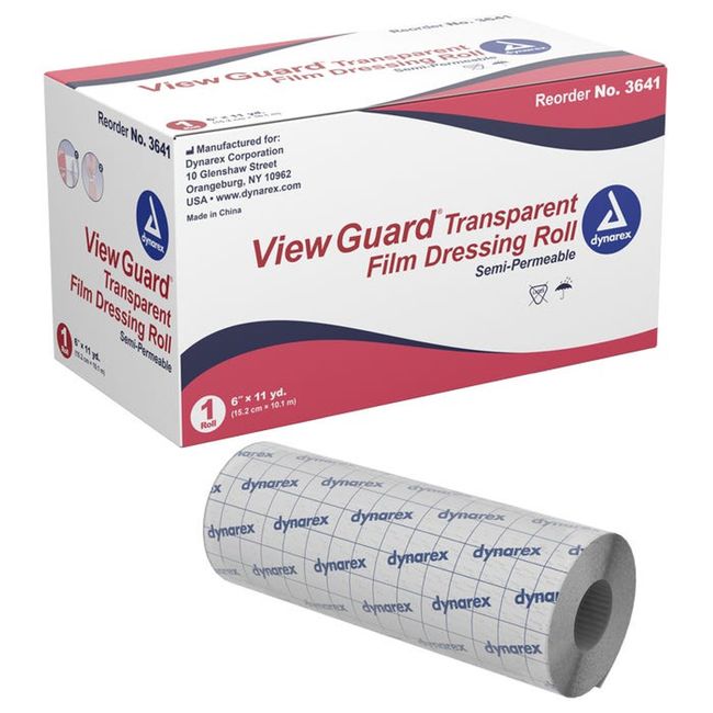 Dynarex View Guard Tattoo After Care Tattoo Dressings, 6" x 11yds Not Sani Derm