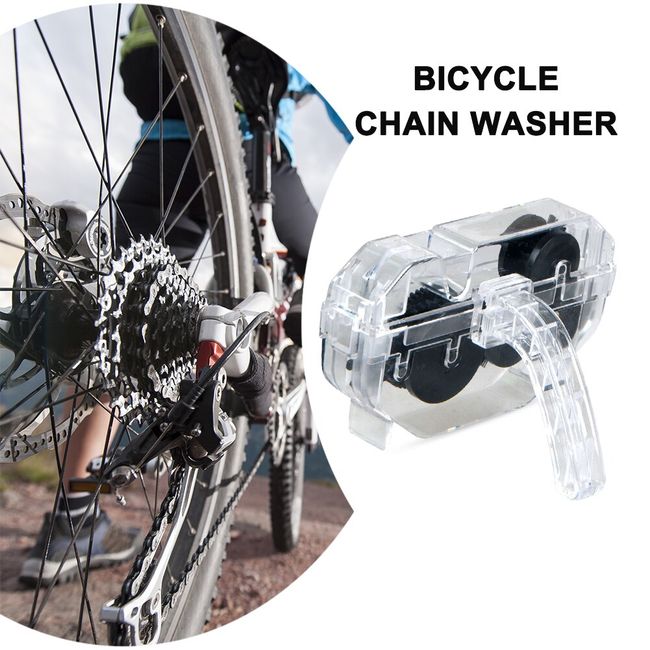 Bicycle Red Chain Cleaner Bike Chain Cleaning Tool Cycling Scrubber Washer  Tool Mountain Bike Washing Kit Bicycle Accessories