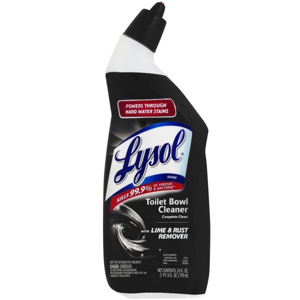 Lysol Toilet Bowl Cleaner with Lime and Rust Remover, 24 Ounce (Pack of 2)