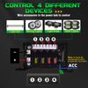12/24v Wireless Switch Panel 4 Gang Led Toggle Touch Switch Remote Control Box