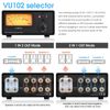 2 Zone Amplifier/Speaker Selector Box with VU Meter Audio Switcher w/IR Remote