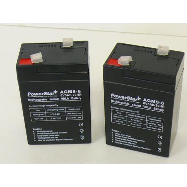 PowerStar 2 Year Warranty 2 Pack 6 Volt 4.5AH Rechargeable Game Deer Feeder Battery 6V