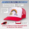 OTTO Wholesale 12 x Polyester Foam Front 5 Panel High Crown Mesh Back Trucker Hat - Black - (12 Pcs)