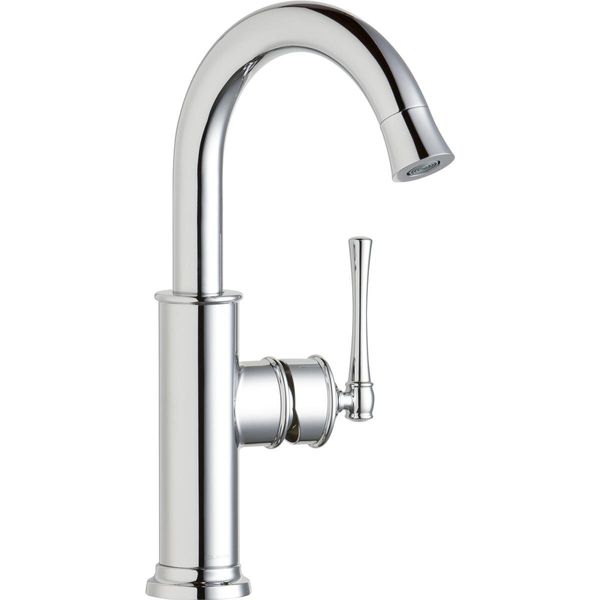 Elkay Explore LKEC2012CR Single Hole Bar Faucet Forward Only Lever Handle-Chrome
