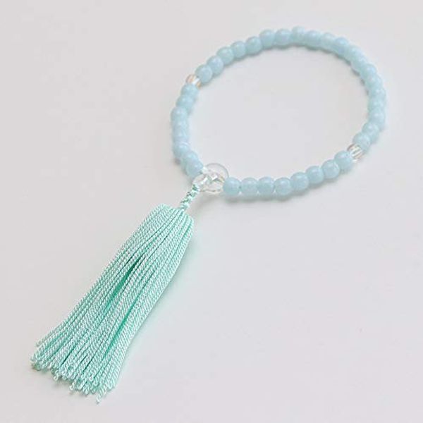 念珠 Dot Quartz Mala Children's « Blue Color ≫【 Kids Children Boys For Men For Funerals, Mother, Funeral zyuzu 111010019]