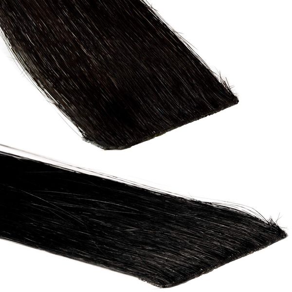 hair2heart Premium Invisible Tape Extensions Echthaar - 30 Tapes 50cm Naturschwarz