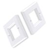 LEENUE RJ45 Socket Cat6, Double Socket RJ45 Network Wall Plate 2 Port with Keystone Jack, 2 Pack White