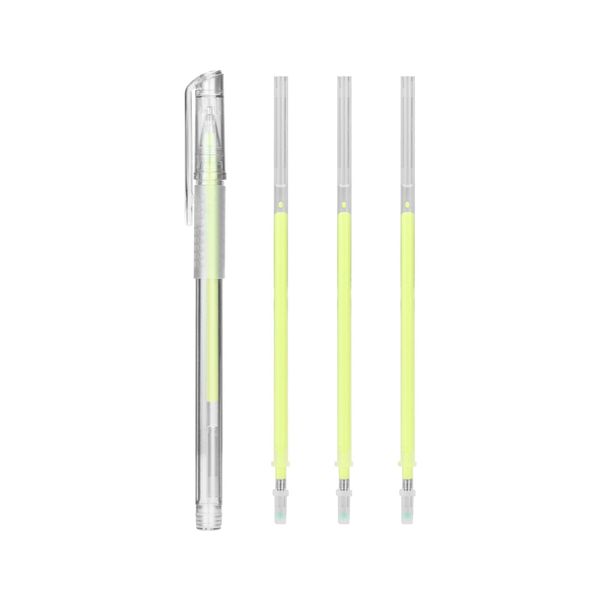 ATOMUS Skin Marker Pen Eyebrow Mapping Pen 1 Pen + 3pcs Replacement Refills Eyebrow Micro-blading Marker Pen Permanent Makeup Position Mapping Mark Tools (Yellow)