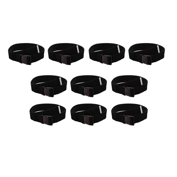 10x Gait Belt for Patient Transfer & Walking with Plastic Buckle LiftAid Black