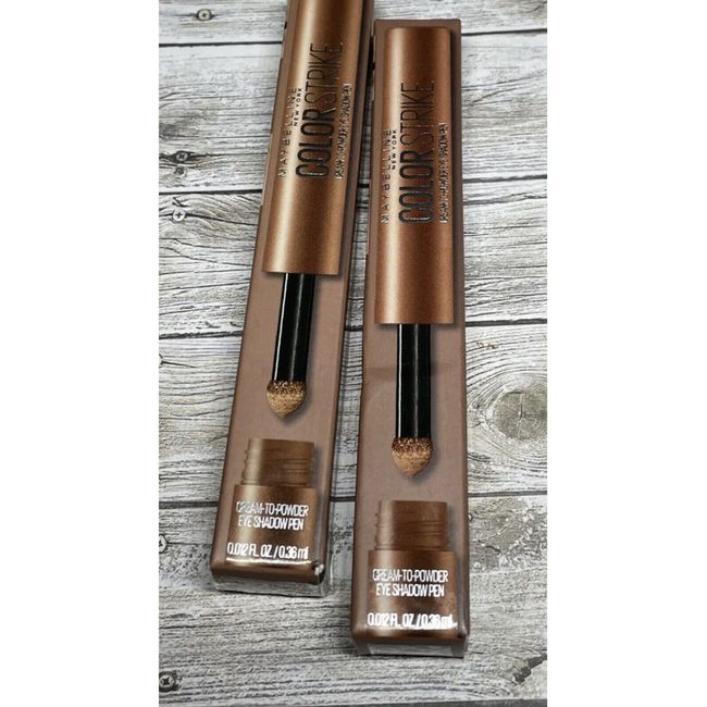 Lot Of 2- Maybelline Color Strike Cream To Powder Eyeshadow #40 RALLY METALLIC