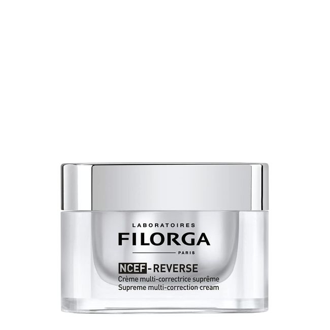 Filorga NCEF-Reverse Multi-Correction Skin Moisturizer Cream, Anti Aging Formula of Hyaluronic Acid, Collagen, and Vitamin to Reduce Wrinkles and Restore Skin Elasticity of the Eye and Face, 1.69 oz