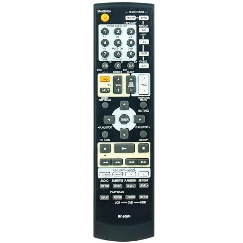 RC-668M Replace Remote Control Compatible with Onkyo HT-R640 HTR640 HT-S894B HTS894B HT-S894 HTS894 AV Receiver Home Theater Systems