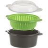 Progressive Mini Microwave Steamer 3 Cup Gray Bpa Free Non Stick Kitchen Tool