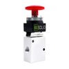 U.S. Solid 1/4" Pneumatic Control Mechanical Valve 3 Way 2 Position Red Button