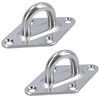 2 Pack 6mm Diamond Eye Plate Tie Down Anchor Ring Stainless Steel A2