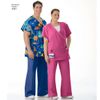 Simplicity 4101Women's & Men's Plus Size Scrubs, Paper, White, AA (S,M,L)