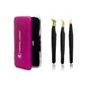 Set di 3 pinzette crystal lashes con custodia