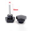 Star Knob Grip M8 x 70mm Female Thread Clamping Knobs Handle Tightening Screw Black