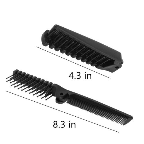 Folding Hair Brush, 5 Pack Portable Travel Hair Brush Hair Comb, Plastic Folding Detangling Anti-static Hair Brush, Collapsible Pocket Hair Brush Comb, 8.5 x 0.5 inch