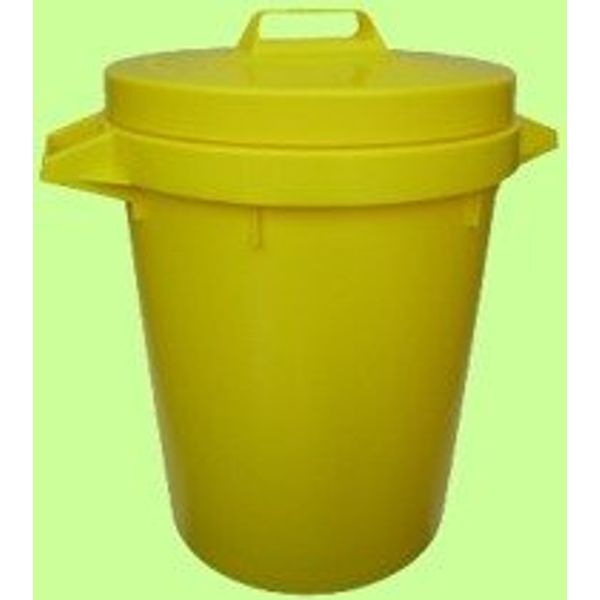 BritishBins Heavy Duty Dustbin 90 ltr Yellow