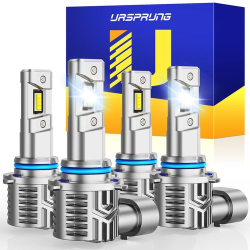 Ursprung Next-Gen 9005 9006 Bulb Combo,800% 6500K White Super Bright 9005/HB3 9006/HB4 Halogen Replacement Fog Light Bulbs, Plug and Play, Pack of 4