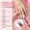 Saviland 3 Pcs Pink Zebra Acrylic Nail Brush Set (8# 10# 14#) with 5 Pad Towels, Pen Holder, Nail Extension & Sand Bar for 3D Nail Carving