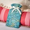 Large Hot Water Bottle in William Morris Mallow Teal