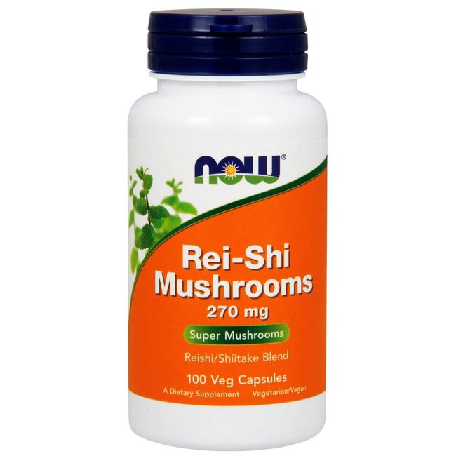 NOW Foods Rei-Shi Mushrooms, 270 mg, 100 Veg Capsules