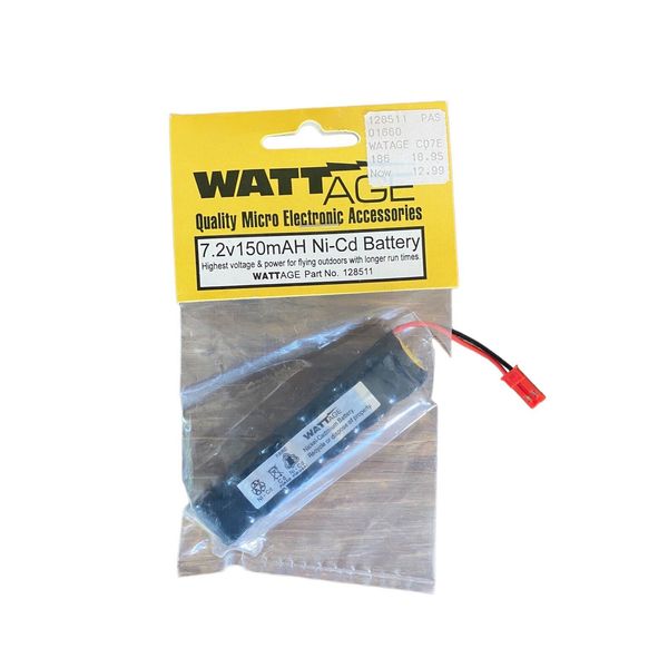 Wattage 7.2v150mAH Ni-Cd Battery Part No. 128511 RC Airplane Hobby