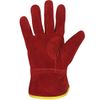 ACE AG4815 Red Cow Split Leather Gloves, Oil, Outer Stitching, Inner Cotton, Size M