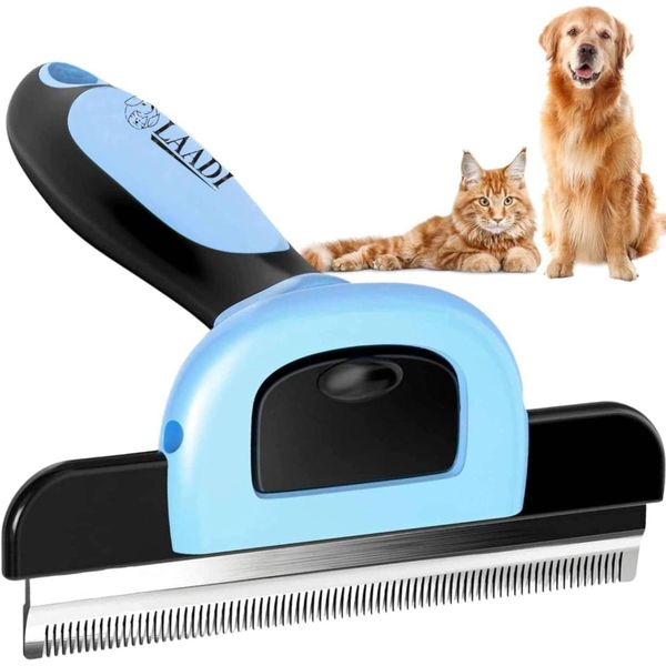 Laadi Deshedding Tool for Dogs and Cats - Reduces Shedding by Up to 95% in Less Than 10 Minutes—best Choice for Grooming and Deshedding Your Lovely Pets. Dog Brush Cat brush Horse Brush Rabbit Brush.