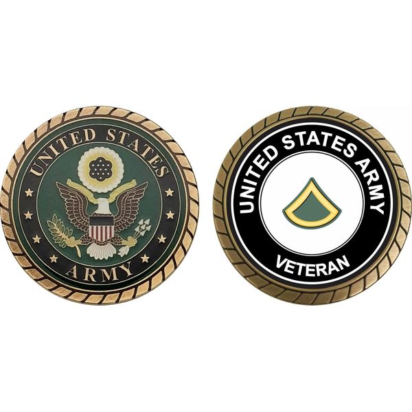 U.S. Army Private First Class Veteran Challenge Coin