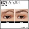 Maybelline Express Brow Fast Sculpt Eyebrow Gel, Shapes and Colours Eyebrows, All Day Hold Mascara, 04 Medium Brown, 2.8 ml
