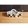 Mud Pie Double Dip Set, dish 4" x 8 3/4" | toothpick 3 1/4", BLACK