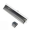 3 Pcss Wide Tooth Detangling Hair Comb Detangling Hair Comb Hair Styling Comb Set, Carbon Fiber Styling Cutting Comb Anti Static Heat Resistant Comb for Curly Straight Long Hair, Black