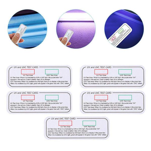 15pcs UV Test Card UVC Test Strips for UVA UVB Phone Cleaner Handheld Light Wand