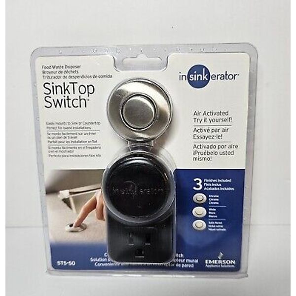 InSinkErator STS-SOSN Sink Top Air Switch Garbage disposal Switch Satin Nickel