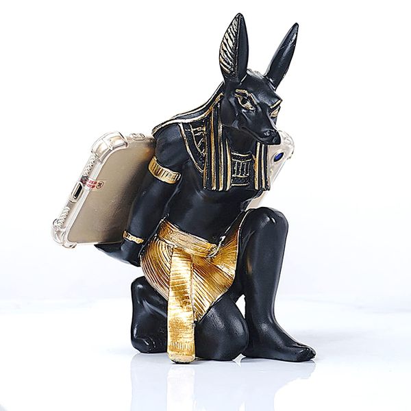 TradeWind Egyptian God Anubis Bottle Holder Smartphone Holder Wine Rack Display Bottle Stand Champagne