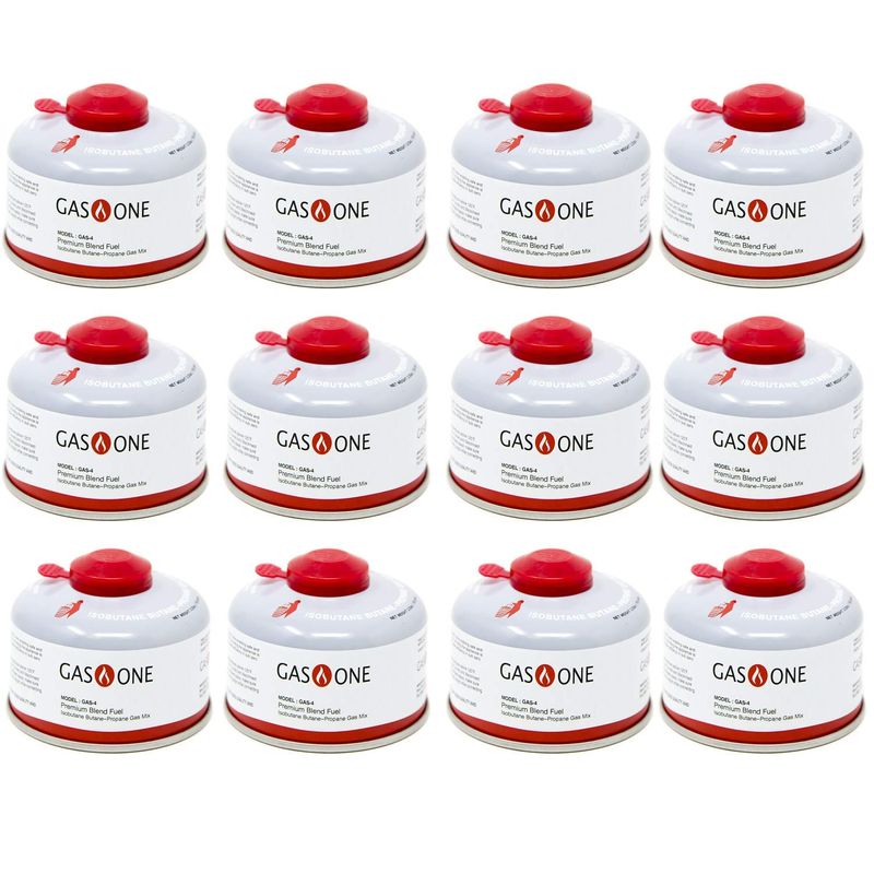 Gas One Camping Fuel Blend Isobutane Fuel Canister 100g (12 Pack ...