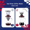 Cold brew hot coffee maker iced drip brewer infuser stainless filter large 14oz