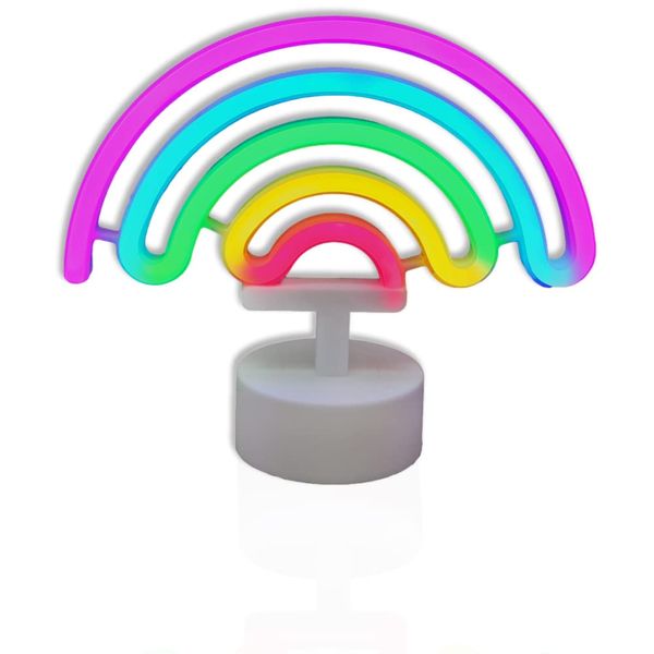 Rainbow LED Neon Light Stand Bar Lamp Home Nursery Room