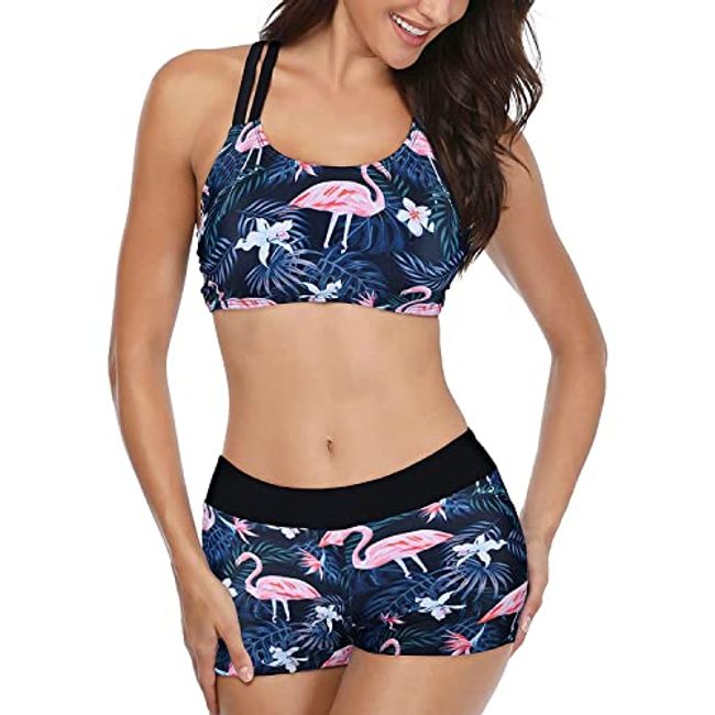 Yonique Tankini Swimsuits for Women Tummy control Bathing Suits