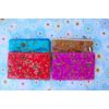 Small Embroidered Flower Brocade Makeup Bags - Red