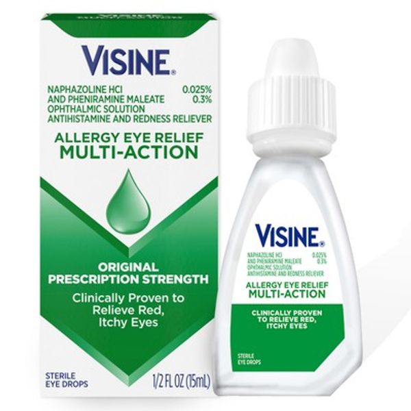 Visine Allergy Eye Relief Multi-Action Antihistamine & Redness Reliever Eye D...