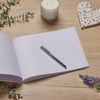 Personalised Green Leaf Wreath Wedding Linen Guest Book Printed