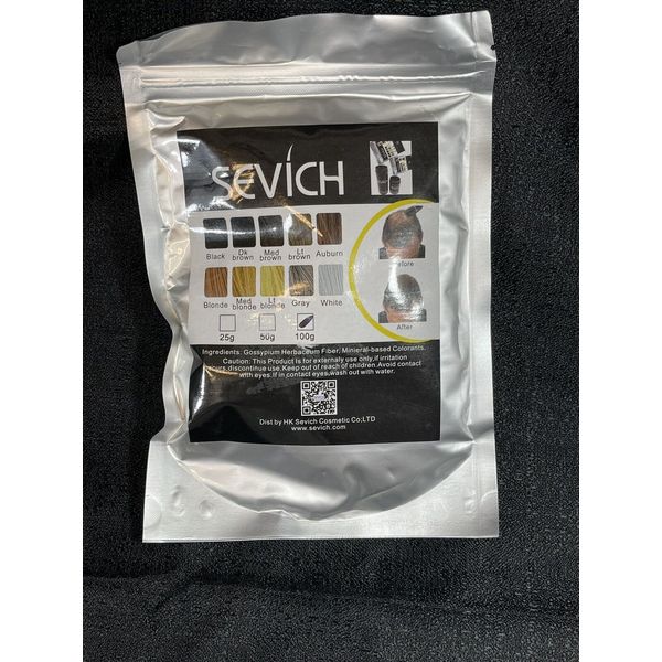 Sevich 100g Hair Building Fibers Hair Loss Concealer Thicken Powder Lt Brown