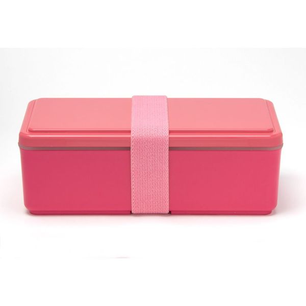 Miyoshi Seisakujyo 0101-0038 GEL-COOL Lunch Box, Integrated Ice Pack, Square, SG Size, Cherry Pink