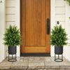 2Pack Outdoor Artificial Topiary Ball Tree Set Home Decoration w/Built in Cement