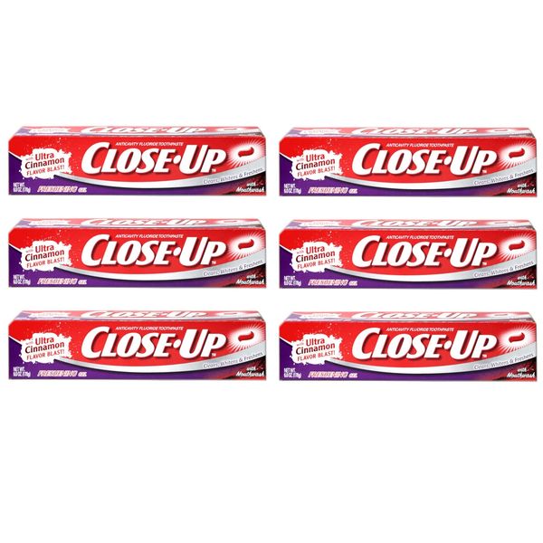 Anticavity Fluoride Toothpaste Cinnamon Flavor Refreshing Red Gel 6 oz