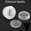 Alledomain 30 Pieces 10ml / 10g Empty Cosmetic Sample Container with 3Pcs Mini Spatulas, Plastic Refillable Travel Clear Pot Jars with Lids and Inner Liners for Makeup Creams Beauty Nails Eye Shadow